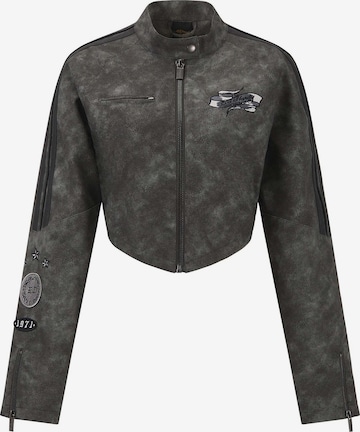 Ed Hardy Välikausitakki '1971 Eagle' värissä harmaa: etupuoli