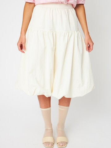 Jupe ' Flycras ' Crās en blanc : devant