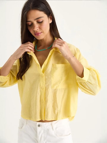 Bianco Lucci Bluse in Gelb