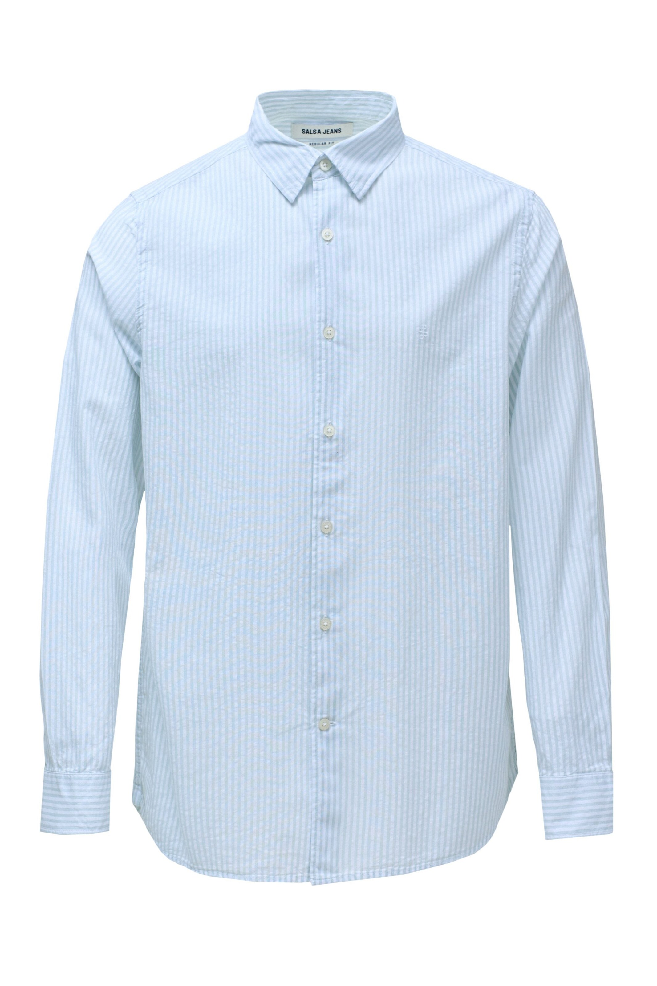 Salsa Jeans Regular fit Button Up Shirt 'Birmingham' in Blue: front