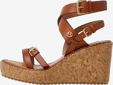 Sandales 'Wayna' Pepe Jeans en marron : devant