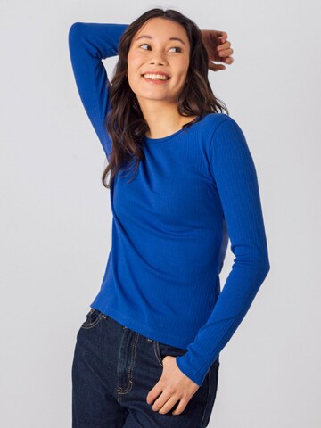 Honest Basics Shirt 'Long Rib'‌‌‌‌‌ in Blau