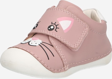 GEOX - Sapato de primeiros passos em rosa: frente