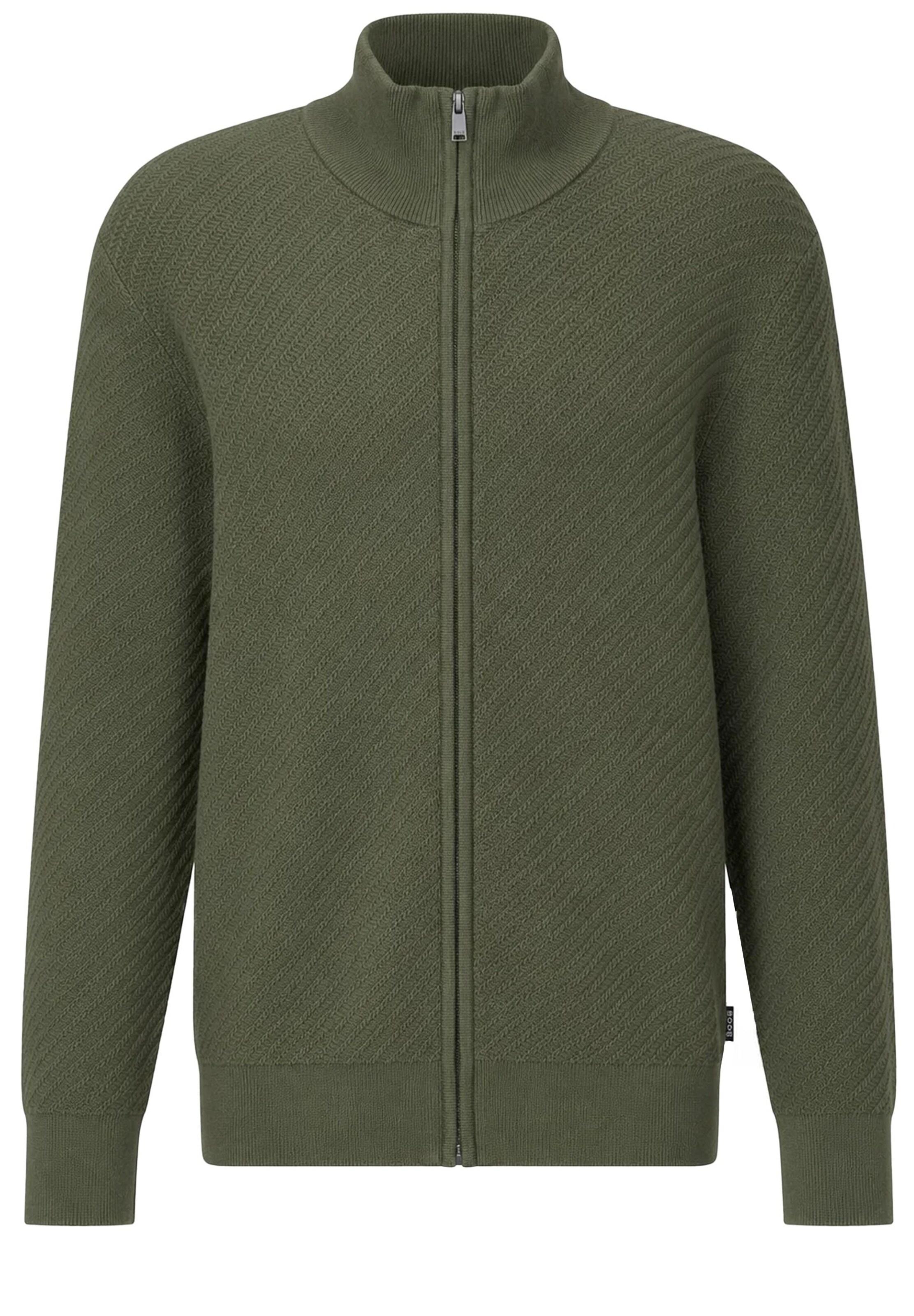 BOSS Knit Cardigan ' Loretti ' in Green: front