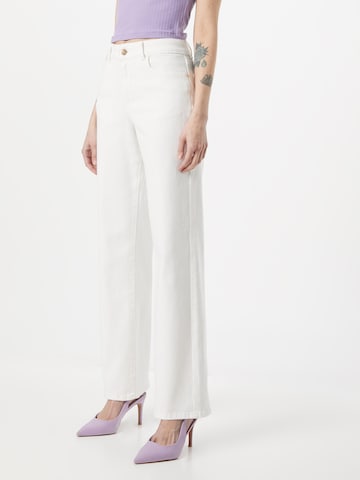 OBJECT Wide leg Jeans 'Marina' in White: front