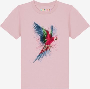 T-Shirt 'Papagei' watabout.kids en rose : devant