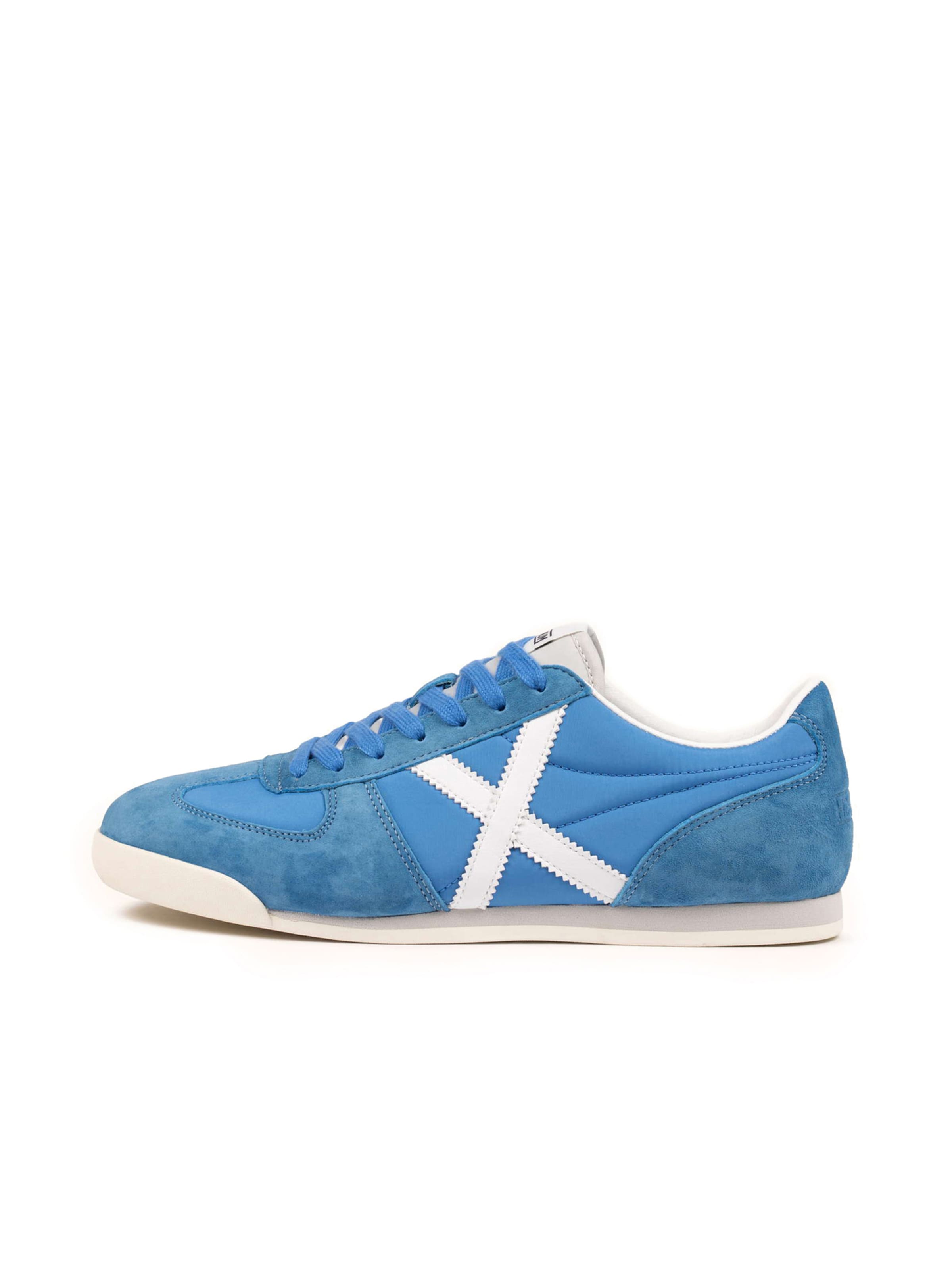 MUNICH Låg sneaker 'Stereo' i blå: framsida