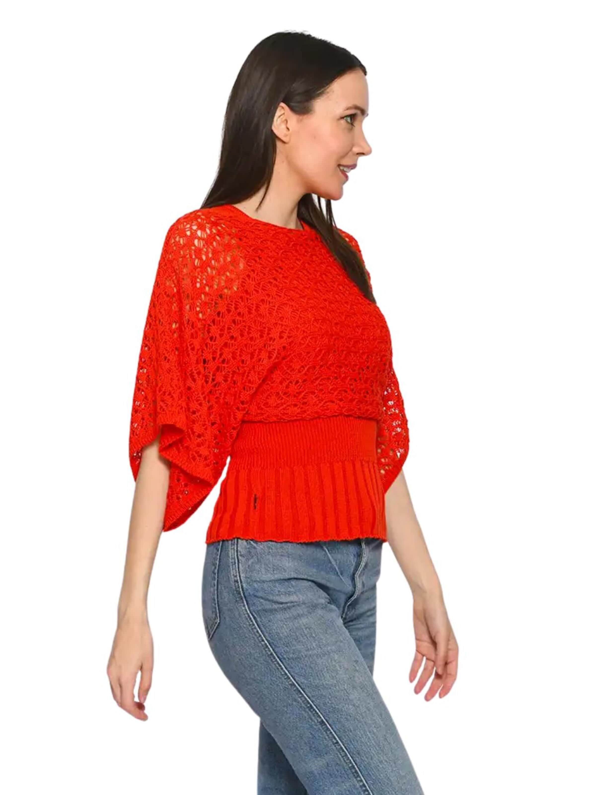 Süel knitwear - Top de punto 'Spider' en rojo