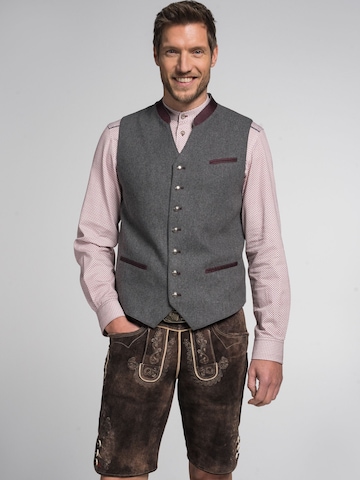 SPIETH & WENSKY Traditional Vest 'Aris' in Grey: front