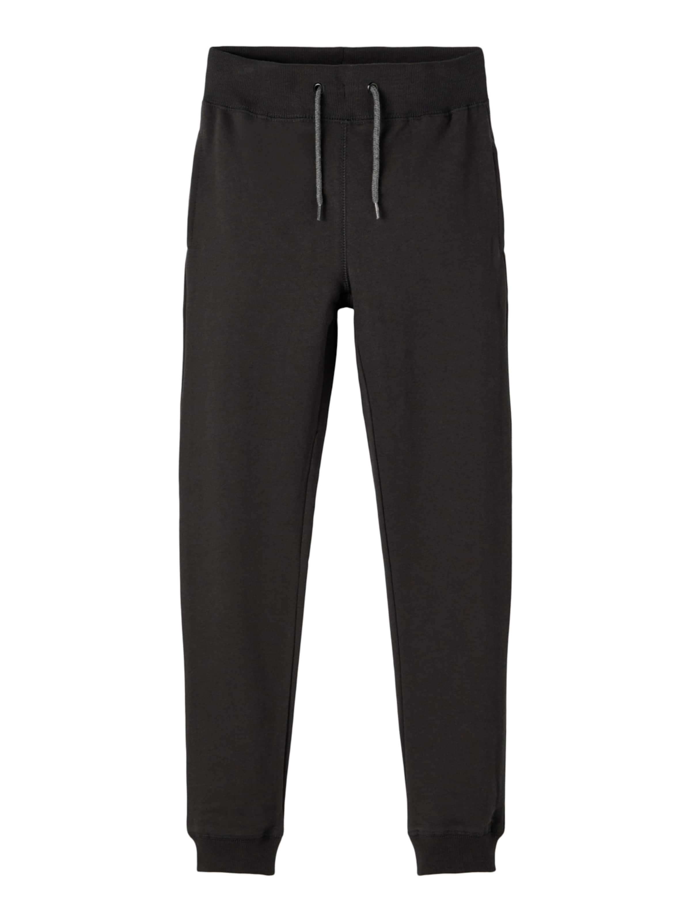 NAME IT - Tapered Pantalón en negro: frente