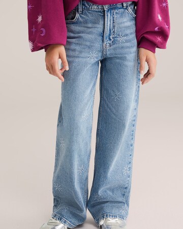 Wide leg Jeans di WE Fashion in blu: frontale