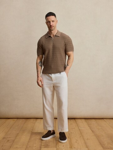 DAN FOX APPAREL regular Παντελόνι 'Halil' σε λευκό