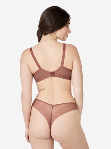 ETAM T-Shirt BH 'Gamme' in Braun
