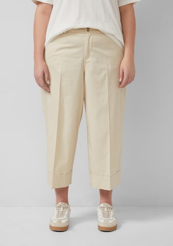 Wide Leg Pantalon s.Oliver en beige : devant