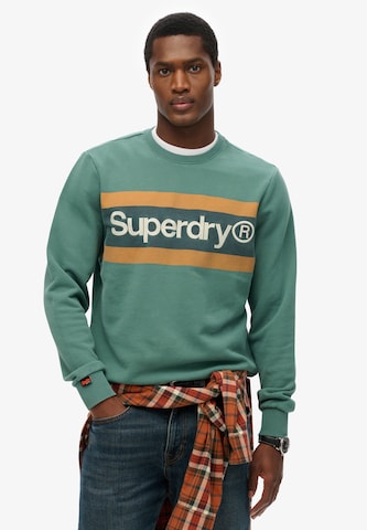 Sweat-shirt 'Core' Superdry en vert : devant