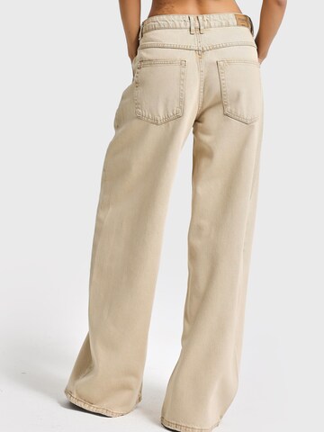 Wide Leg Jean 'Wide Low Rise Jeans' IT'S BASIC en beige
