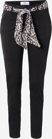 Le Temps Des Cerises Regular Chino Pants 'Dyli' in Black: front