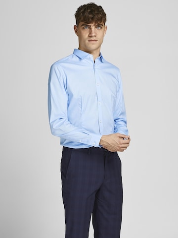 Jack & Jones Premium Super slim fit Overhemd 'JJPRParma' in Blauw: voorkant