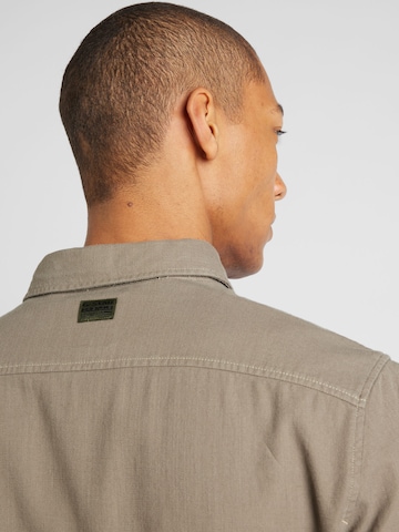 G-STAR Slim fit Button Up Shirt 'Marine' in Green