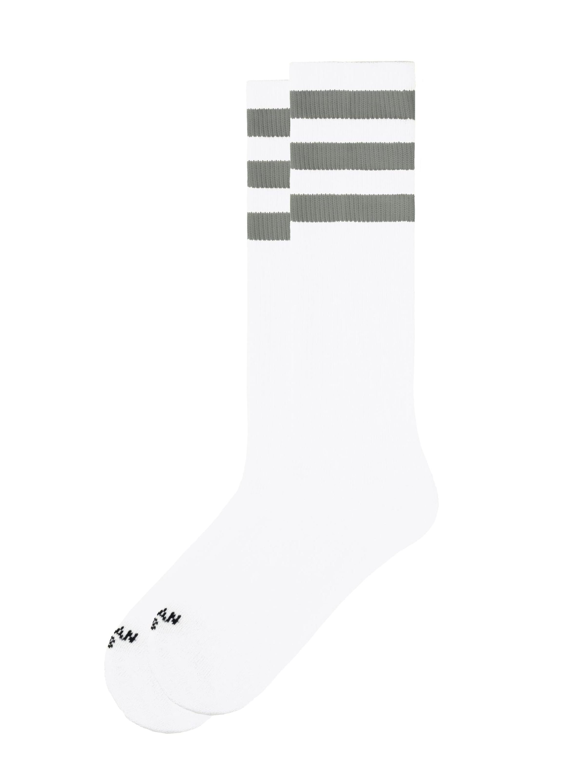 Chaussettes montantes 'Falkor - Knee High' American Socks en blanc : devant
