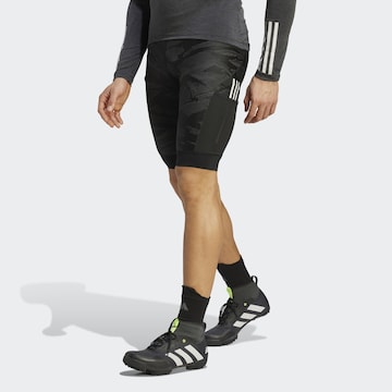 ADIDAS PERFORMANCE Slimfit Sportbroek in Zwart: voorkant