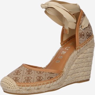 GUESS Pumps med slynger 'RADLY' i beige: forside