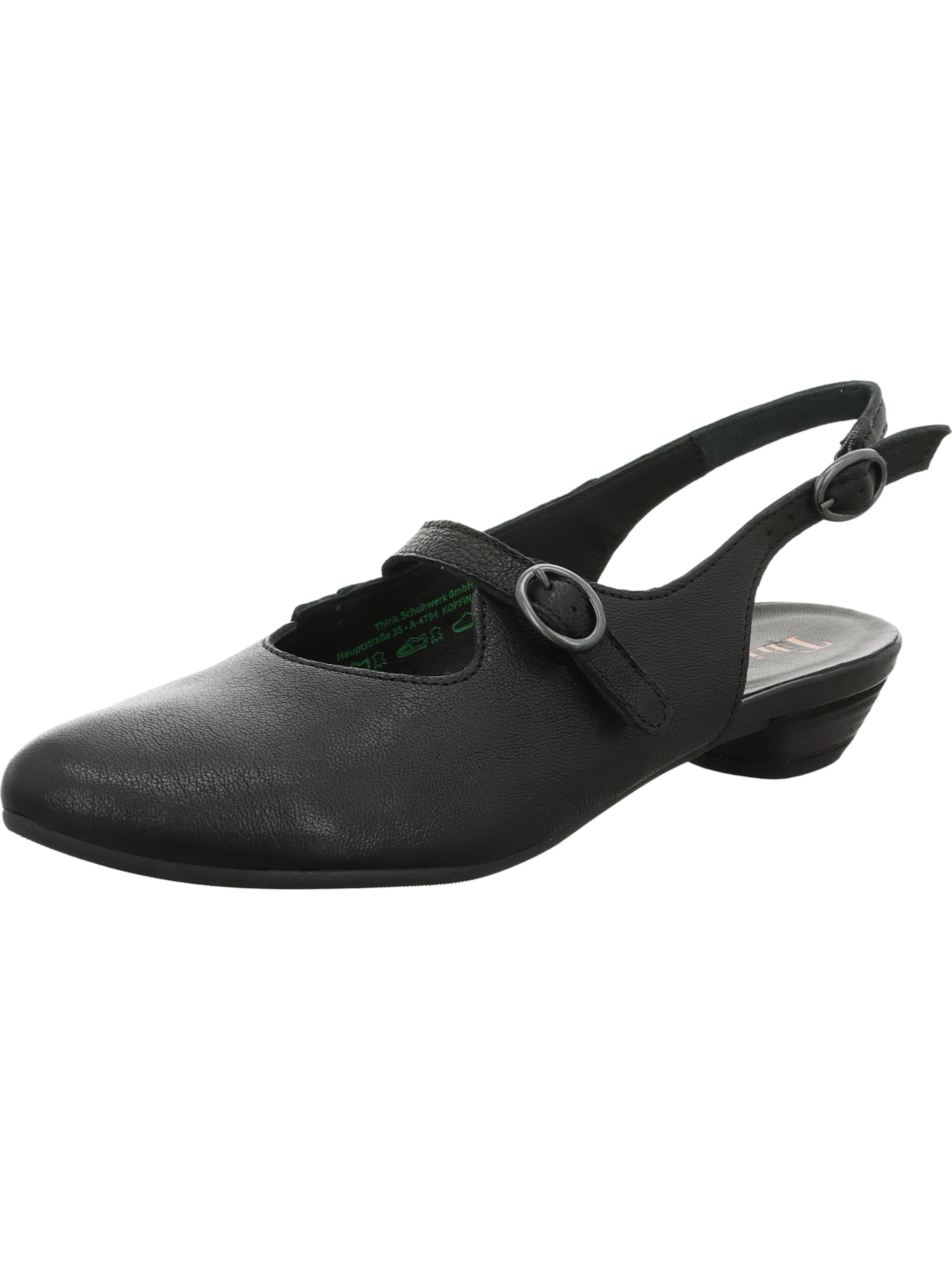 THINK! Slingback Pumps 'Grace' in Black: front