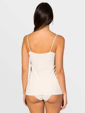 zd ZERO DEFECTS Unterhemd 'Afrodita Lace v-neck spaghetti top' in Weiß