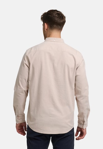 JEFF Comfort fit Button Up Shirt 'Silvwin' in Beige