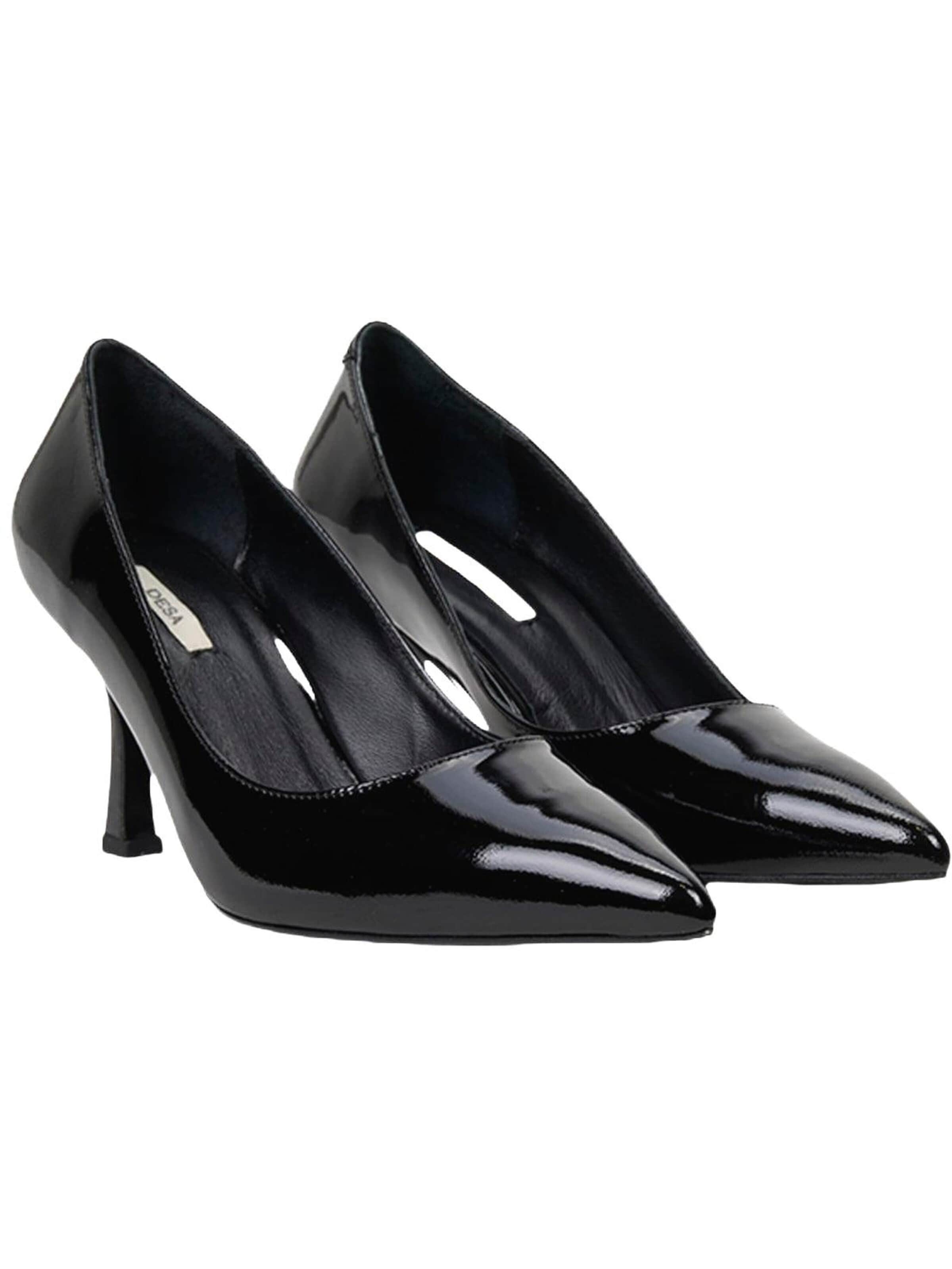 Desa Pumps 'Spitz zulaufender Stiletto' in Black