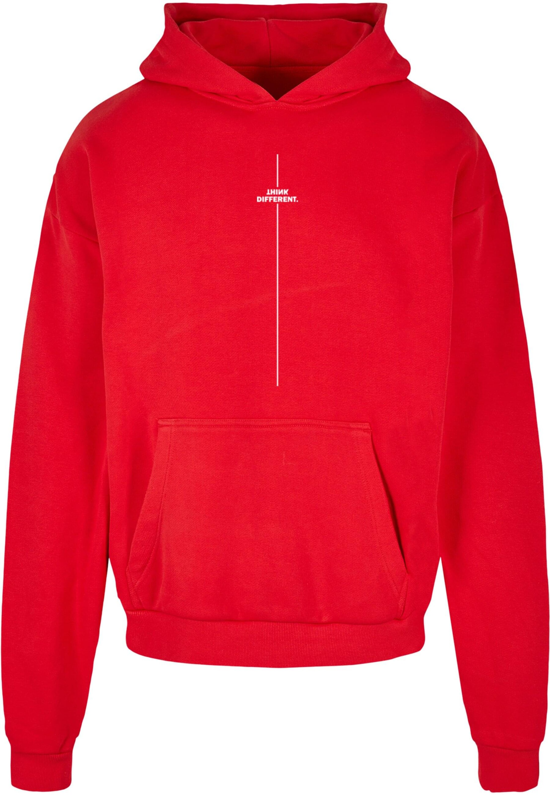 Merchcode Sweatshirt 'Think Different' in Rot: Vorderseite