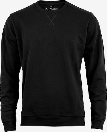 Sweat-shirt Cotton Prime en noir : devant