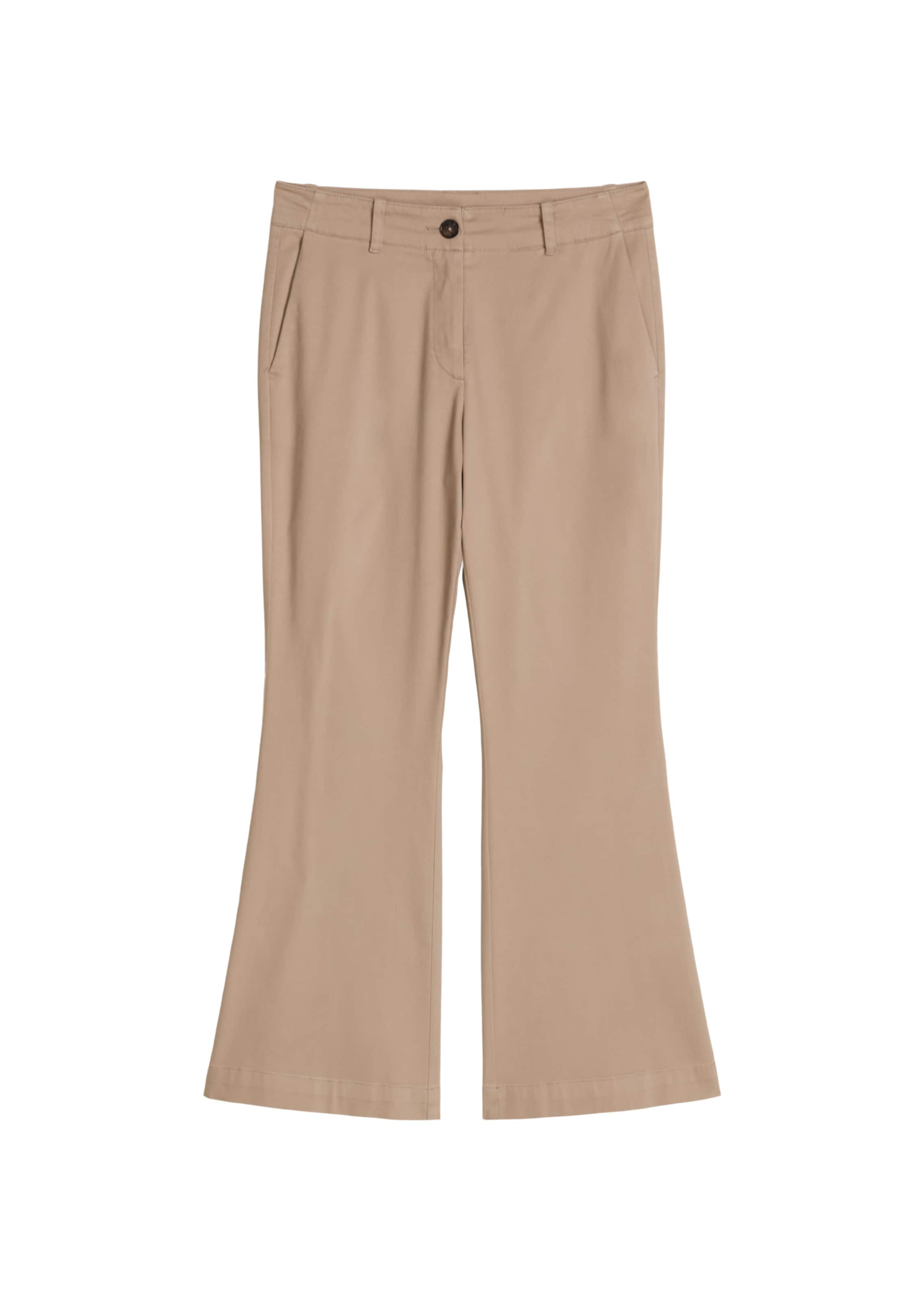 Marc O'Polo Flared Chino in Beige: voorkant