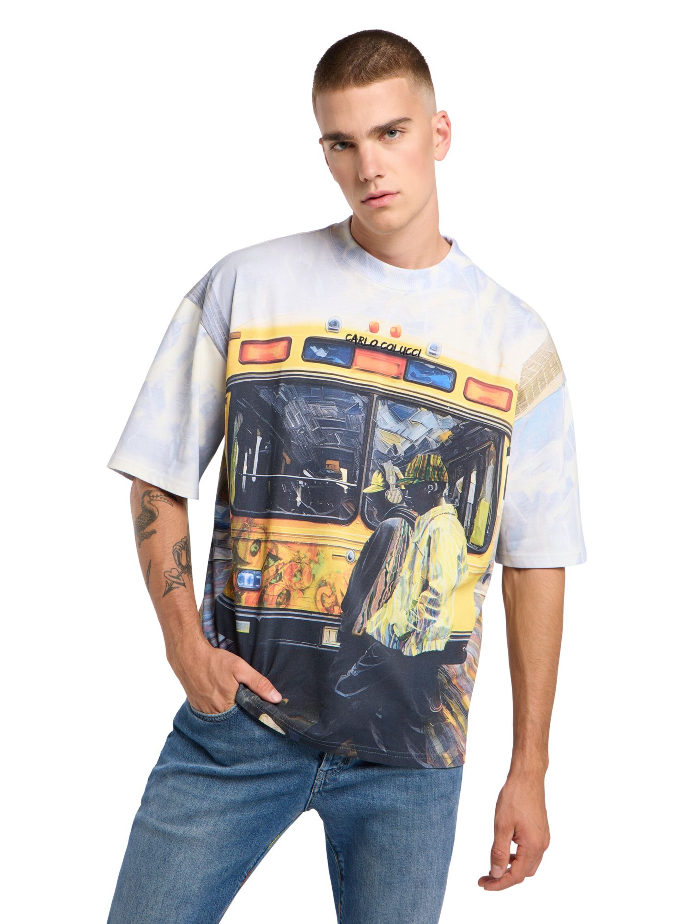 Carlo Colucci Shirt 'Ercolin' in Mischfarben: Vorderseite