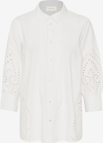 Cream Blus 'Rihanna' i vit: framsida