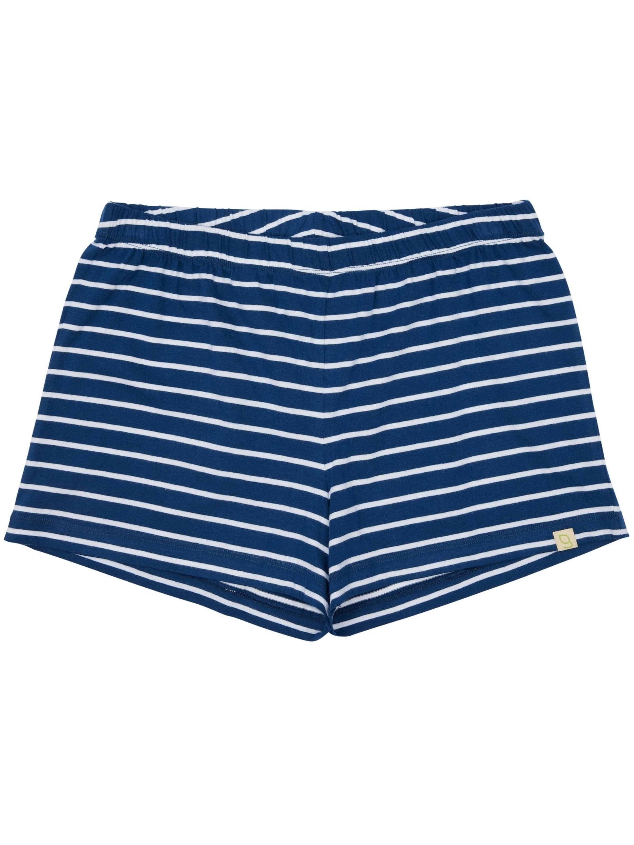 greenjama Short Pajama Set 'Jersey' in Blue: front