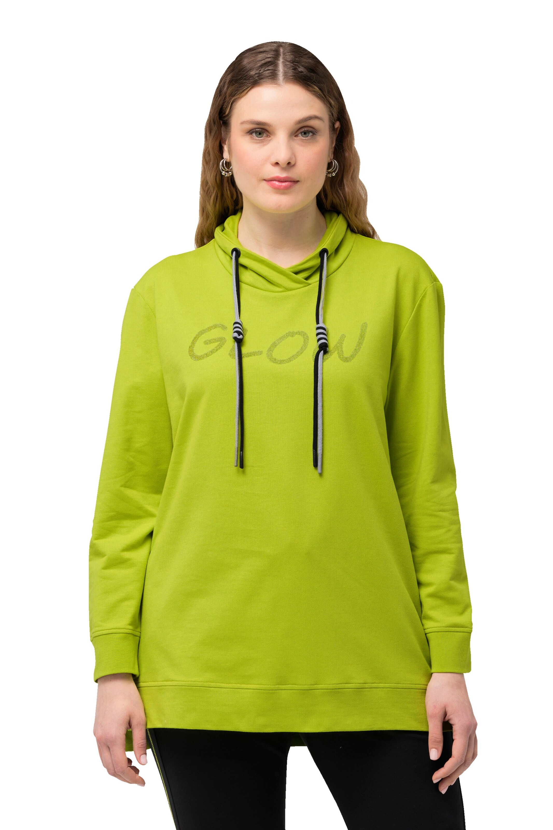 Ulla Popken Sweatshirt in Groen: voorkant