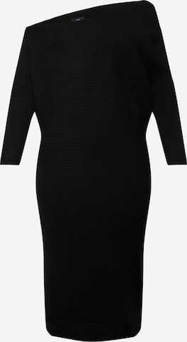 River Island Plus Knitted dress in Black: front