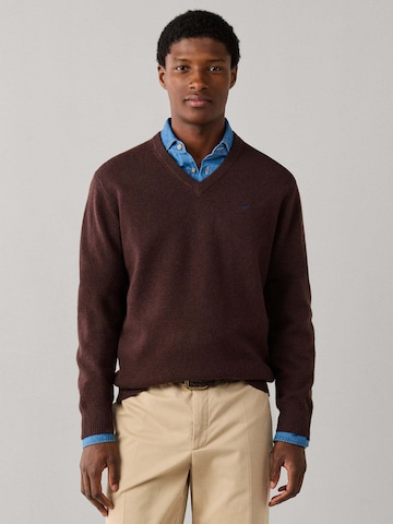 Pullover di Hackett London in marrone: frontale