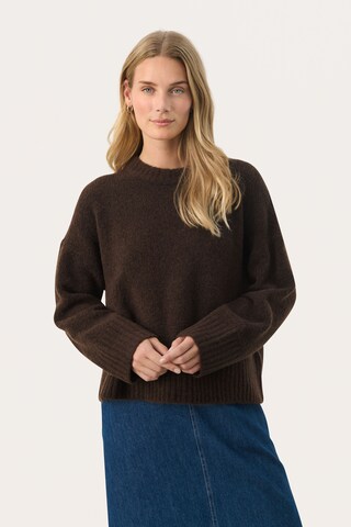 Pull-over 'Lulya' Part Two en marron : devant