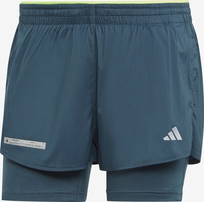 ADIDAS PERFORMANCE Sportshorts 'Ultimate Two-In-One' in limone / grau / petrol, Produktansicht