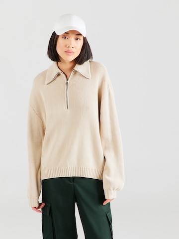 Pull-over HOLLISTER en beige : devant