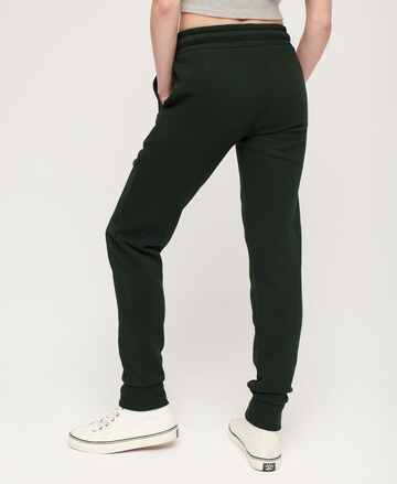 Coupe slim Pantalon 'Luxe' Superdry en vert