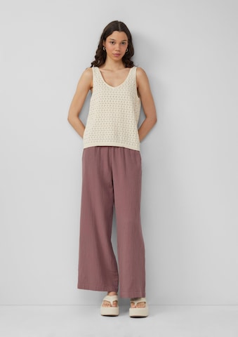 QS Wide leg Broek in Lila