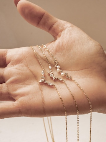 Hey Happiness Sieraden set 'Gemstone Crown and Pearl Layering Necklaces Set' in Goud: voorkant
