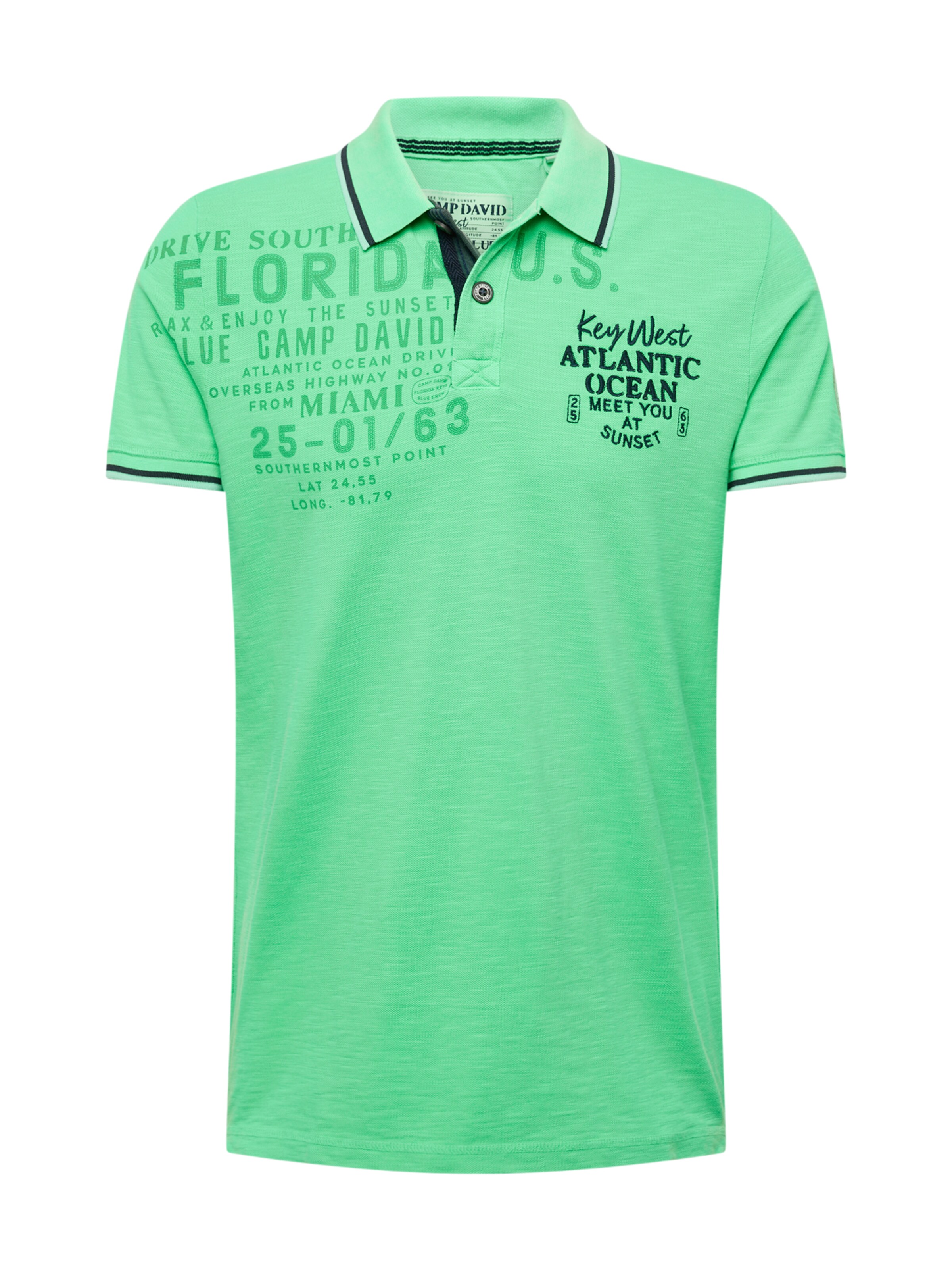 CAMP DAVID Poloshirt in Grün: Vorderseite