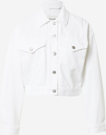Abercrombie & Fitch Overgangsjakke i hvid: forside