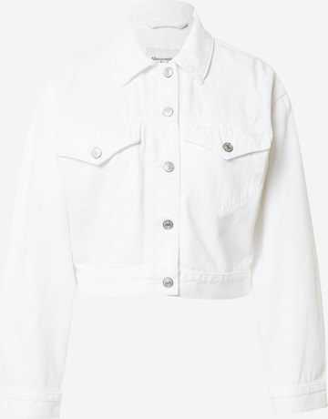 Abercrombie & Fitch Демисезонная куртка в Белый: спереди
