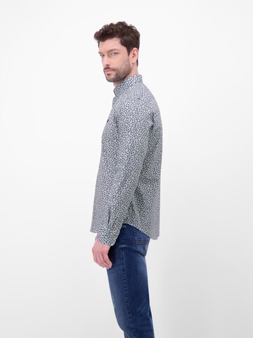 LERROS Regular Fit Langarmhemd mit trendigem Printmuster in Weiß