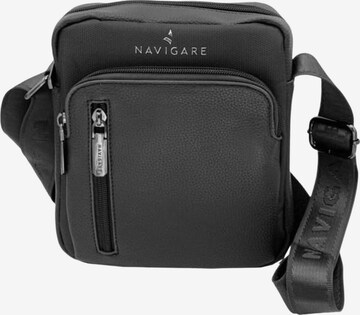 Borsa a tracolla 'Borsa a Tracolla Uomo Navigare - Poliestere Chiusura Zip' di Navigare in nero: frontale